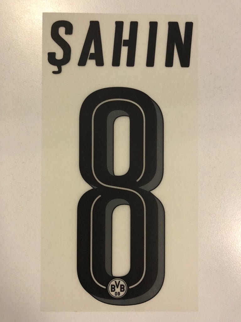 Original BVB Borussia Dortmund Trikot - Flock 20cm - SAHIN 8 - sportiger.de