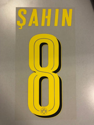 Original BVB Borussia Dortmund Trikot - Flock 20cm - SAHIN 8 - sportiger.de