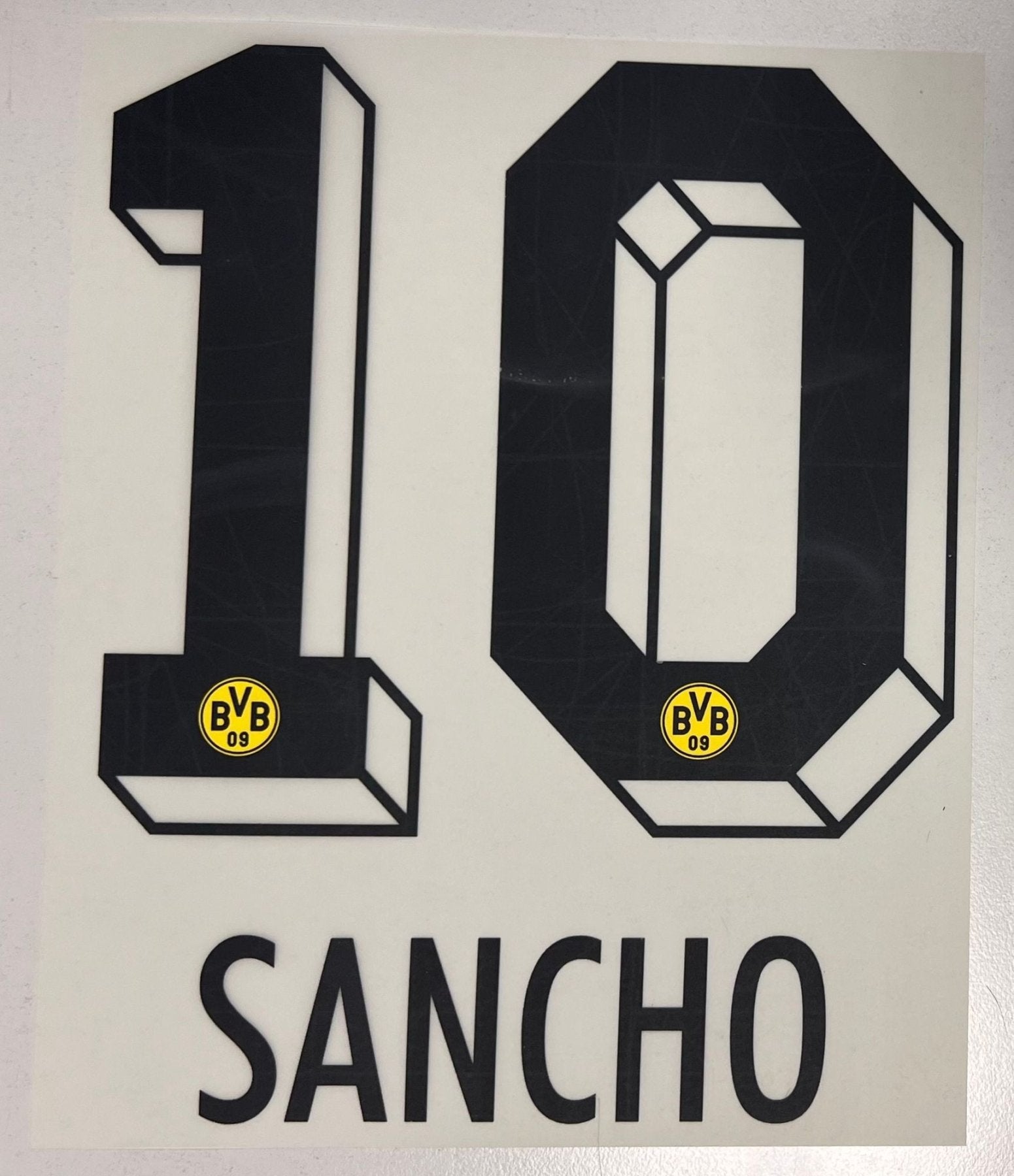 Original BVB Borussia Dortmund Trikot - Flock 20cm - SANCHO 10 - sportiger.de