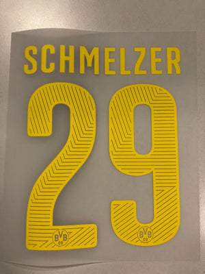 Original BVB Borussia Dortmund Trikot - Flock 20cm - SCHMELZER 29 - sportiger.de