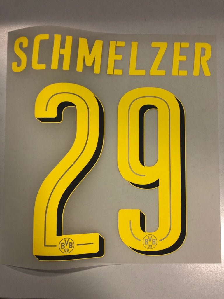 Original BVB Borussia Dortmund Trikot - Flock 20cm - SCHMELZER 29 - sportiger.de