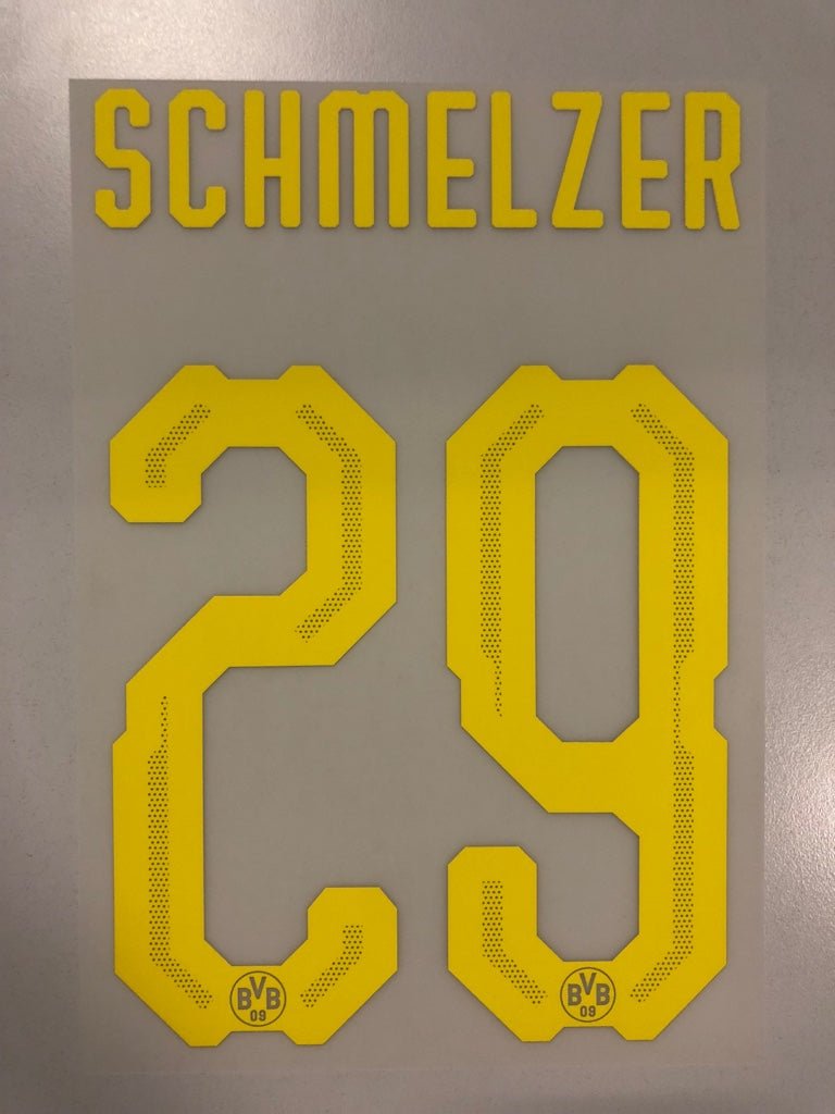 Original BVB Borussia Dortmund Trikot - Flock 20cm - SCHMELZER 29 - sportiger.de