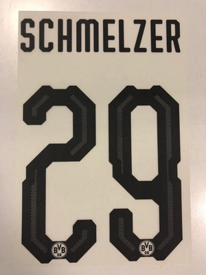 Original BVB Borussia Dortmund Trikot - Flock 20cm - SCHMELZER 29 - sportiger.de