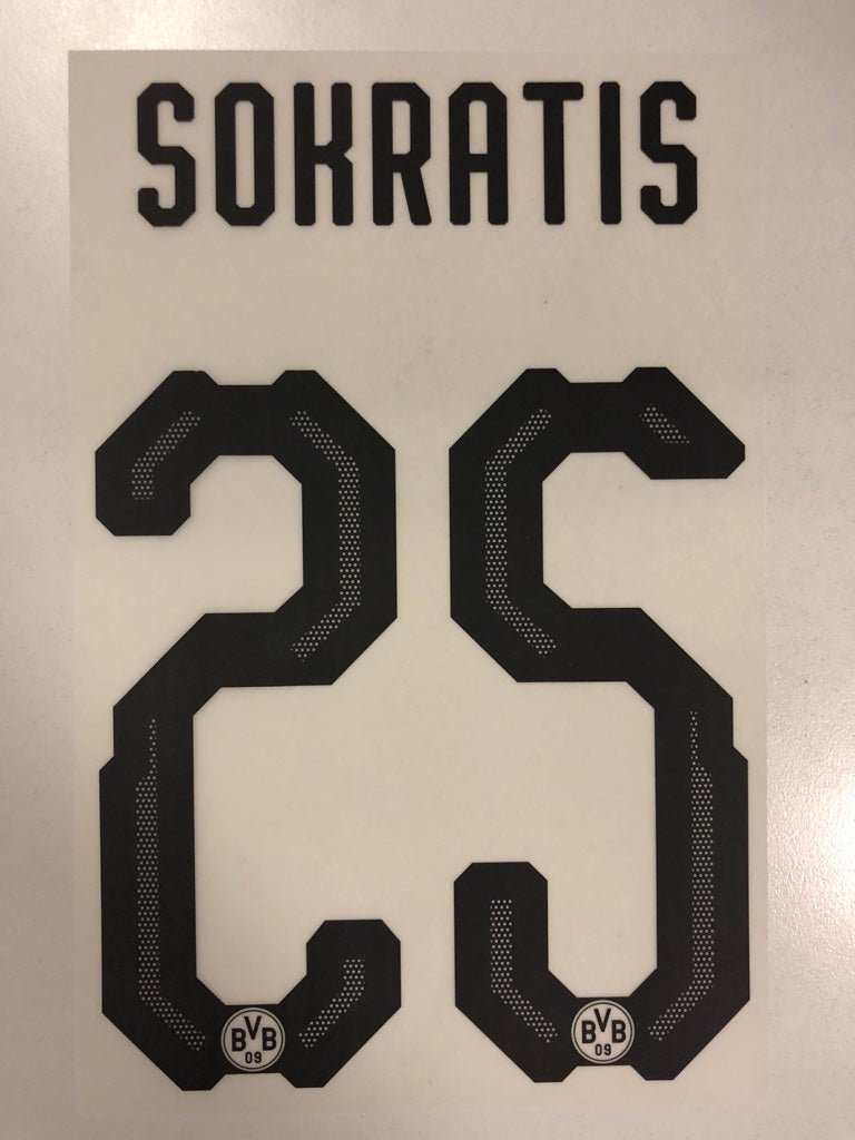 Original BVB Borussia Dortmund Trikot - Flock 20cm - SOKRATIS 25 - sportiger.de