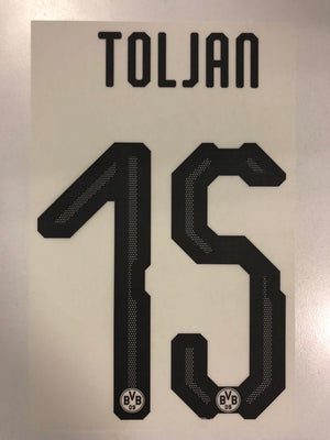 Original BVB Borussia Dortmund Trikot - Flock 20cm - TOLJAN 15 - sportiger.de
