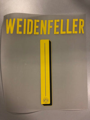 Original BVB Borussia Dortmund Trikot - Flock 20cm - WEIDENFELLER 1 - sportiger.de