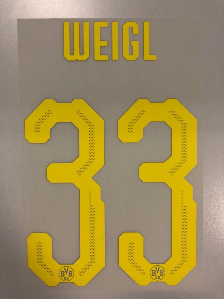 Original BVB Borussia Dortmund Trikot - Flock 20cm - WEIGL 33 - sportiger.de