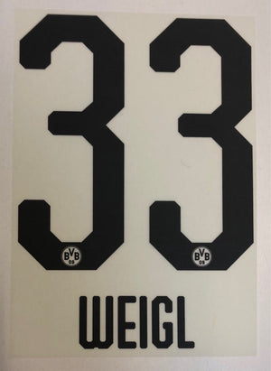 Original BVB Borussia Dortmund Trikot - Flock 20cm - WEIGL 33 - sportiger.de