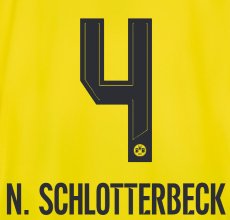 Original BVB Borussia Dortmund Trikot - Flock - N. SCHLOTTERBECK 4 - sportiger.de