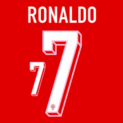Original EURO 2024 FPF PORTUGAL Home Trikot - Flock 26cm - RONALDO 7 - sportiger.de