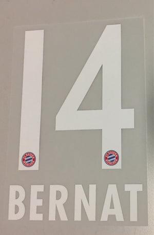 Original FC Bayern München Trikot - Flock 17cm - BERNAT 14 - sportiger.de