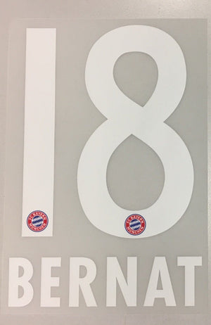 Original FC Bayern München Trikot - Flock 17cm - BERNAT 18 - sportiger.de