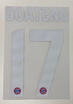 Original FC Bayern München Trikot - Flock 17cm - BOATENG 17 - sportiger.de