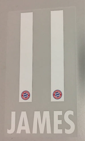 Original FC Bayern München Trikot - Flock 17cm - JAMES 11 - sportiger.de