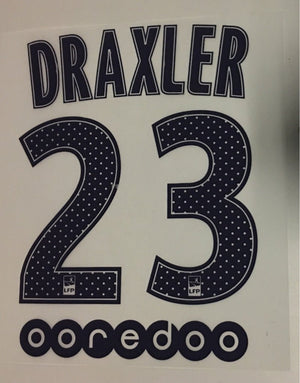 Original Paris Saint Germain Trikot - Flock 16cm - DRAXLER 23 - sportiger.de