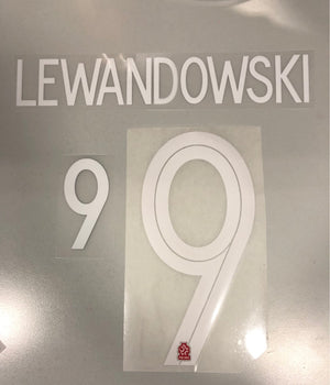 Original Polen Trikot - Flock 25cm - LEWANDOWSKI 9 - sportiger.de