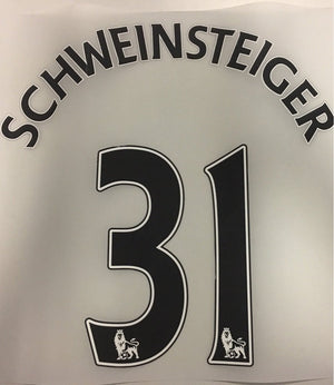 Original Premier League Trikot - Flock 16cm - SCHWEINSTEIGER 31 - sportiger.de