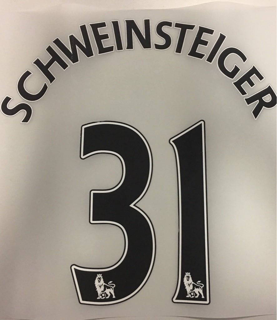 Original Premier League Trikot - Flock 16cm - SCHWEINSTEIGER 31 - sportiger.de
