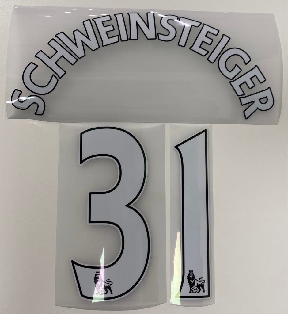 Original Premier League Trikot - Flock 16cm - SCHWEINSTEIGER 31 - sportiger.de