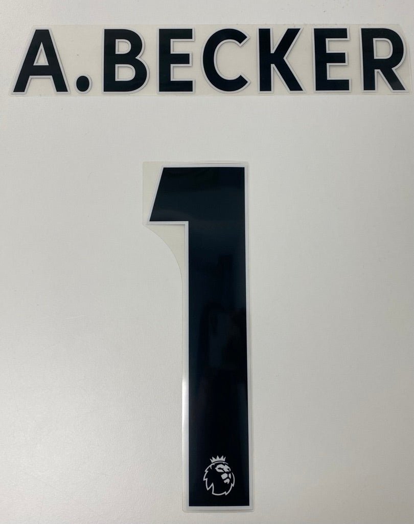 Original Premier League Trikot - Flock 23cm - A. BECKER 1 - sportiger.de