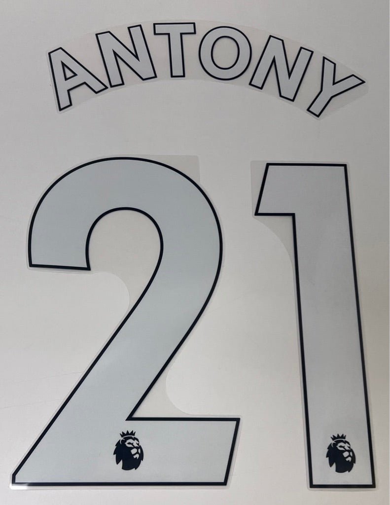 Original Premier League Trikot - Flock 23cm - ANTONY 21 - sportiger.de