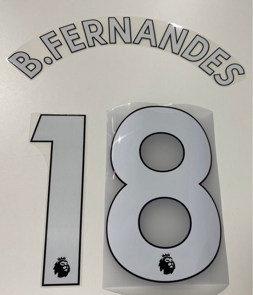 Original Premier League Trikot - Flock 23cm - B. FERNANDES 18 - sportiger.de