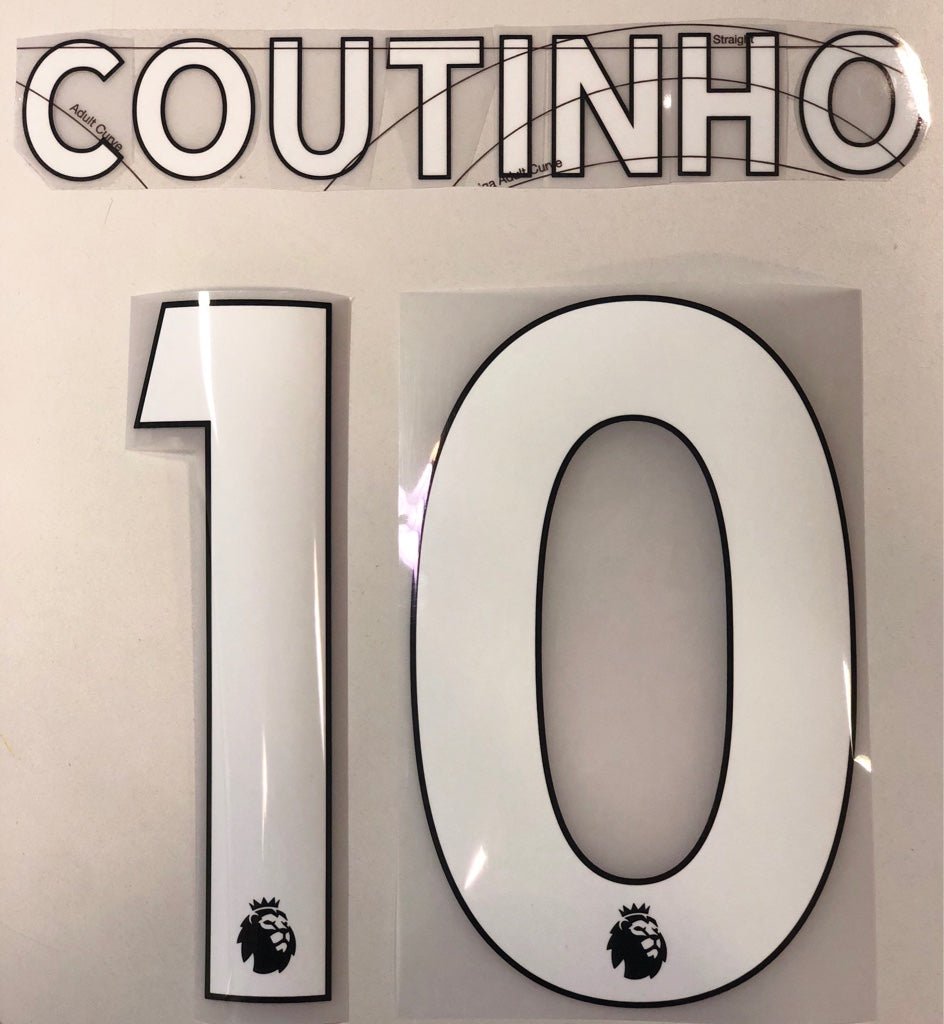 Original Premier League Trikot - Flock 23cm - COUTINHO 10 - sportiger.de
