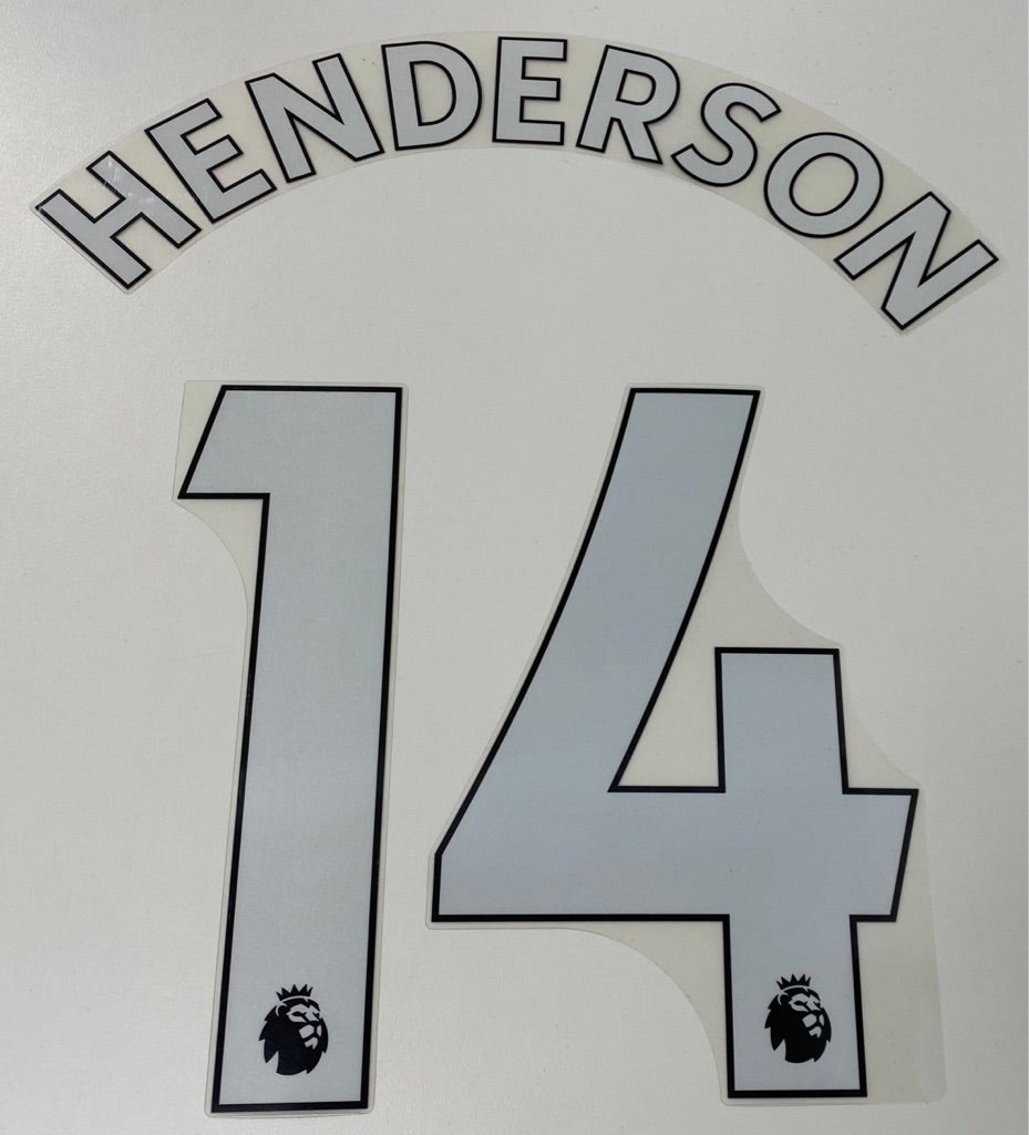 Original Premier League Trikot - Flock 23cm - HENDERSON 14 - sportiger.de
