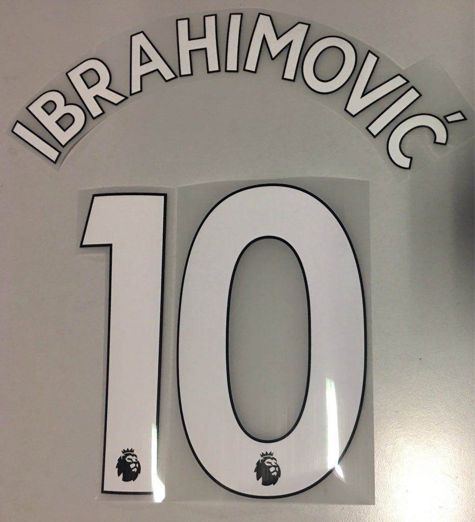 Original Premier League Trikot - Flock 23cm - IBRAHIMOVIC 10 - sportiger.de