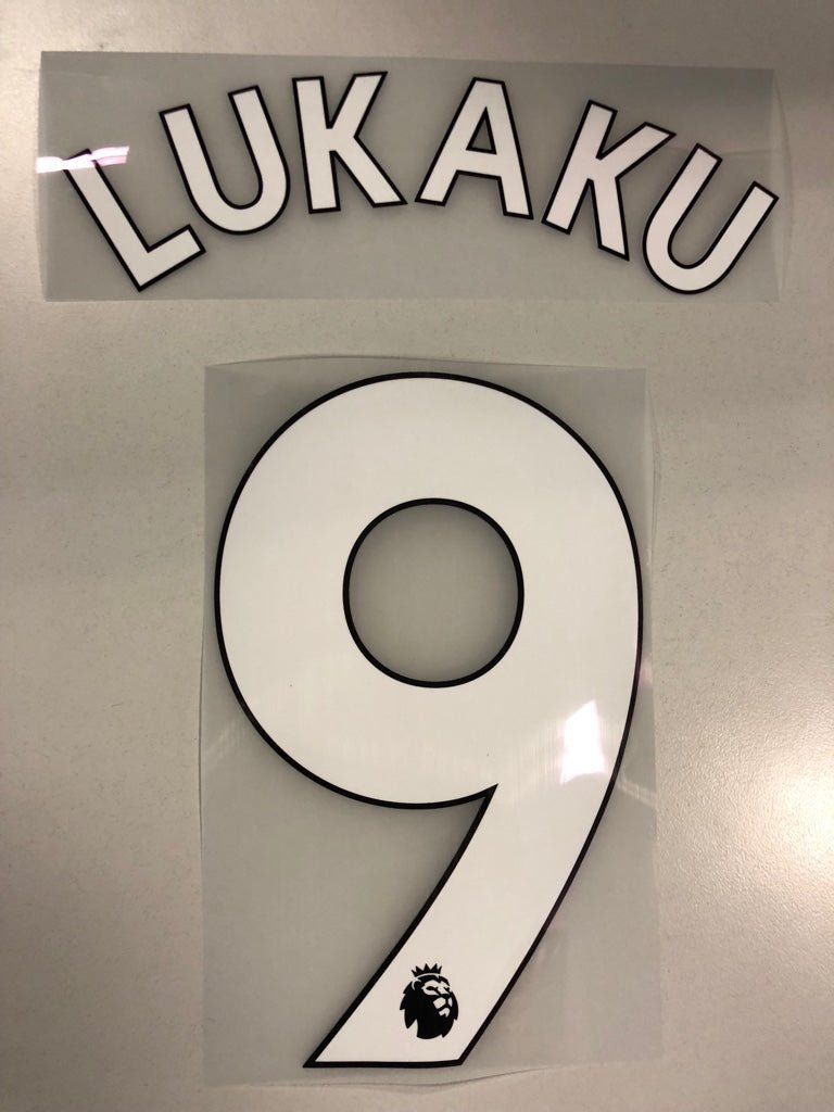 Original Premier League Trikot - Flock 23cm - LUKAKU 9 - sportiger.de