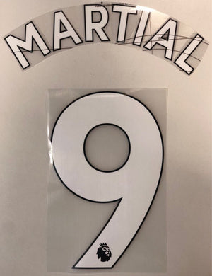 Original Premier League Trikot - Flock 23cm - MARTIAL 9 - sportiger.de