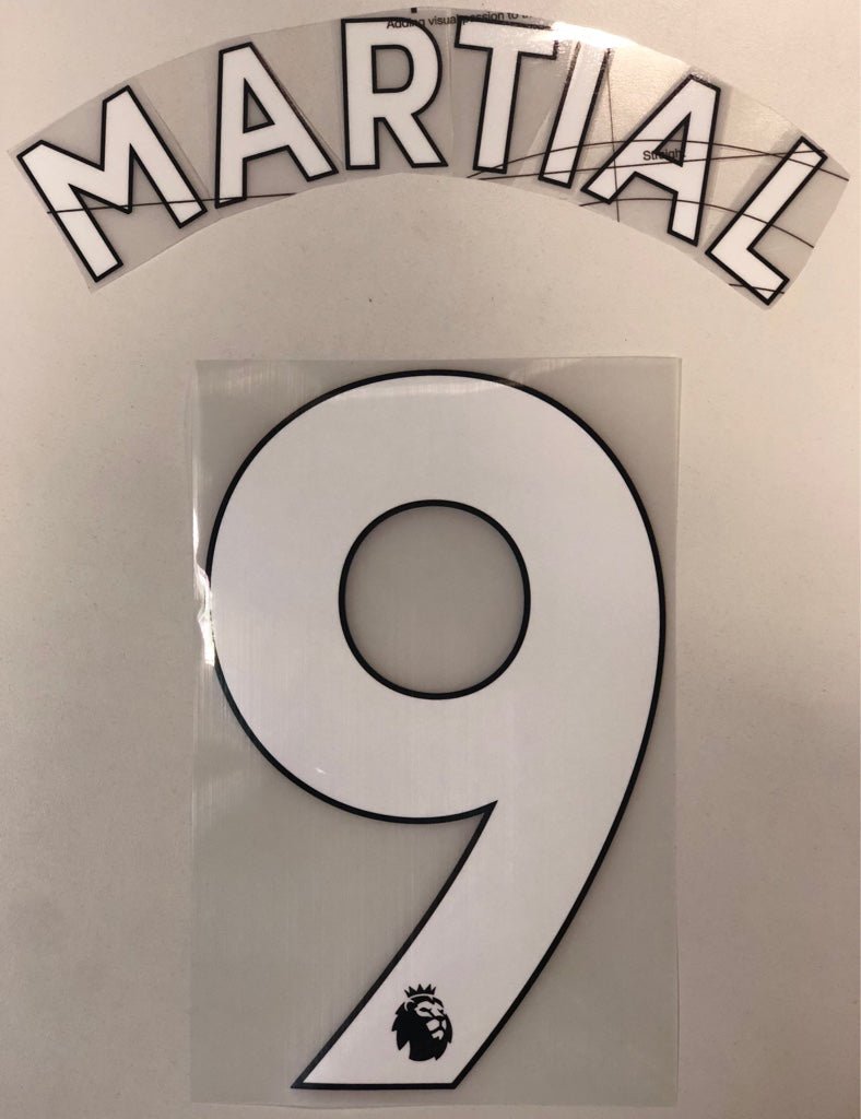 Original Premier League Trikot - Flock 23cm - MARTIAL 9 - sportiger.de