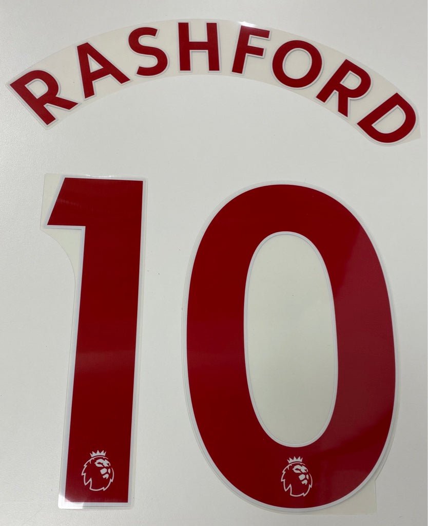 Original Premier League Trikot - Flock 23cm - RASHFORD 10 - sportiger.de