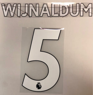Original Premier League Trikot - Flock 23cm - WIJNALDUM 5 - sportiger.de
