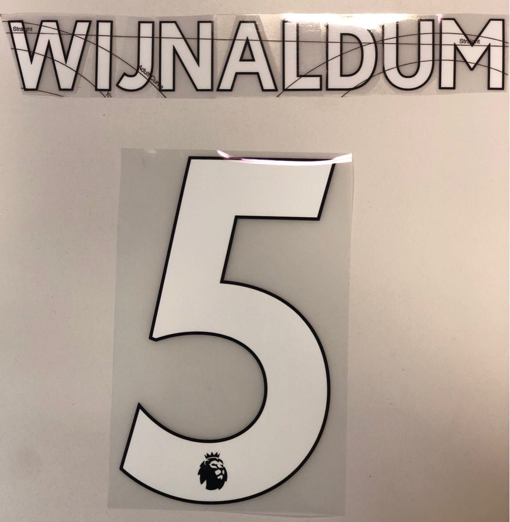Original Premier League Trikot - Flock 23cm - WIJNALDUM 5 - sportiger.de