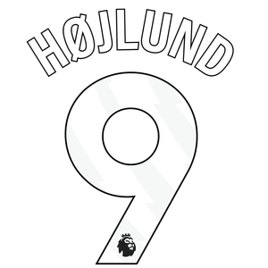 Original Premier League Trikot - Flock 25cm - HÖJLUND 9 - sportiger.de