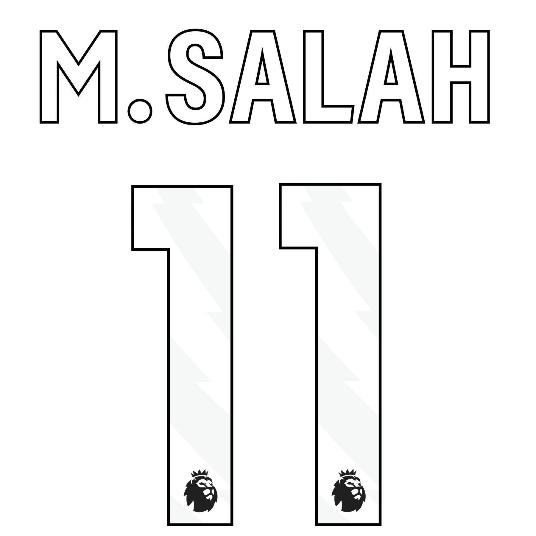 Original Premier League Trikot - Flock 25cm - M. SALAH 11 - sportiger.de