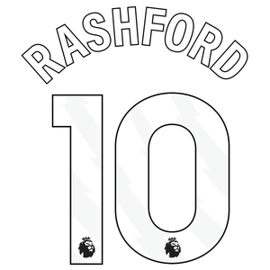Original Premier League Trikot - Flock 25cm - RASHFORD 10 - sportiger.de