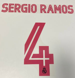 Original Real Madrid 3rd Trikot - Flock 25cm - SERGIO RAMOS 4 - sportiger.de