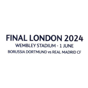 Original REAL MADRID Home Trikot FINAL LONDON 2024 Matchdetail / Spielpaarung Wembley Stadium - 1 June Borussia Dortmund vs. Real Madrid CF - sportiger.de
