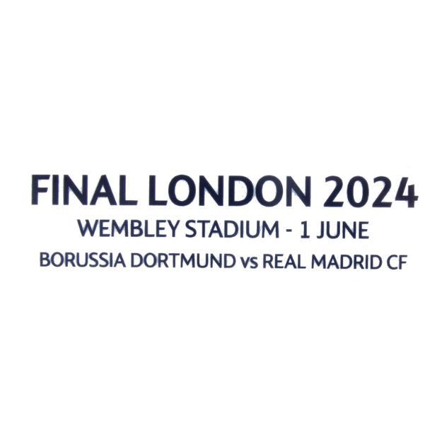 Original REAL MADRID Home Trikot FINAL LONDON 2024 Matchdetail / Spielpaarung Wembley Stadium - 1 June Borussia Dortmund vs. Real Madrid CF - sportiger.de