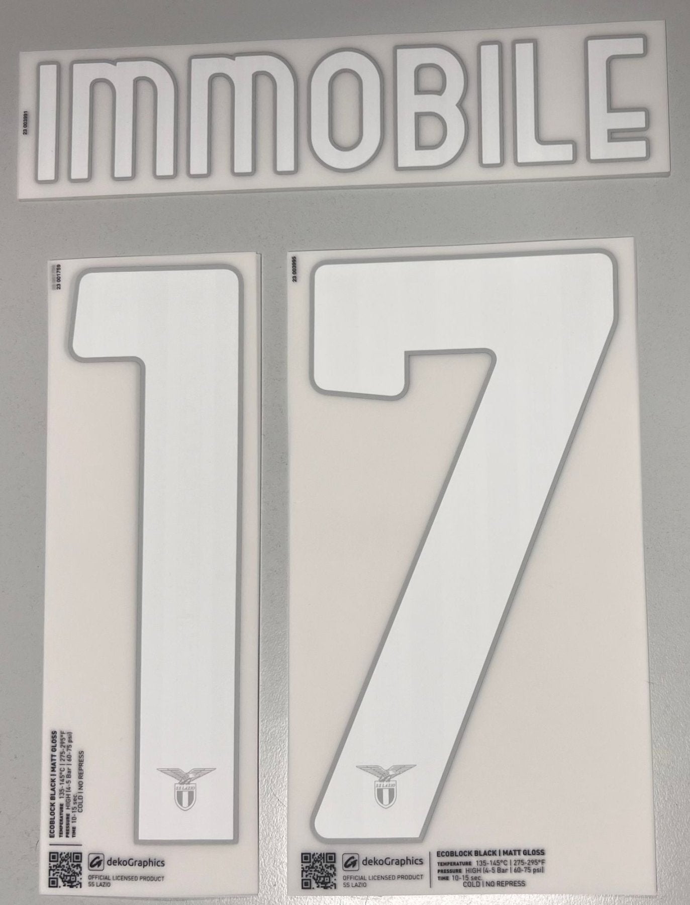Original S.S. Lazio Rom Trikot - Flock 25cm - IMMOBILE 17 - sportiger.de