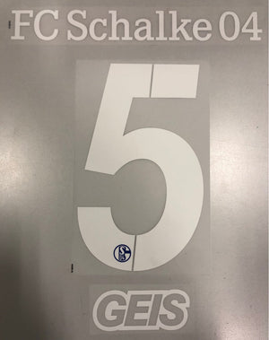 Original Trikot - Flock FC Schalke 04 18cm - GEIS 5 - sportiger.de