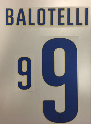 Original Trikot - Flock Italien 26cm - BALOTELLI 9 - sportiger.de