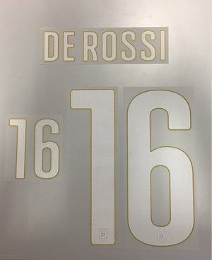 Original Trikot - Flock Italien 26cm - DE ROSSI 16 - sportiger.de