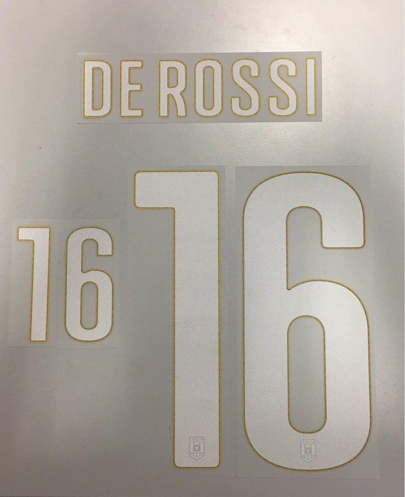 Original Trikot - Flock Italien 26cm - DE ROSSI 16 - sportiger.de