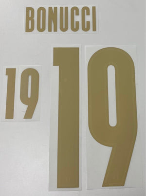 Original Trikot - Flock Italien 28cm - BONUCCI 19 - sportiger.de