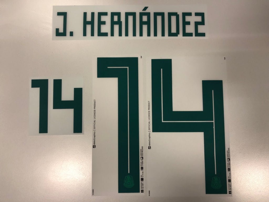 Original Trikot - Flock Mexiko 25cm - J. HERNÁNDEZ 14 - sportiger.de