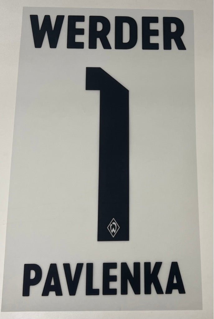 Original Trikot - Flock SV Werder Bremen 25cm - PAVLENKA 1 - sportiger.de