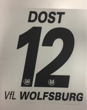 Original Trikot - Flock VfL Wolfsburg 20cm - DOST 12 - sportiger.de